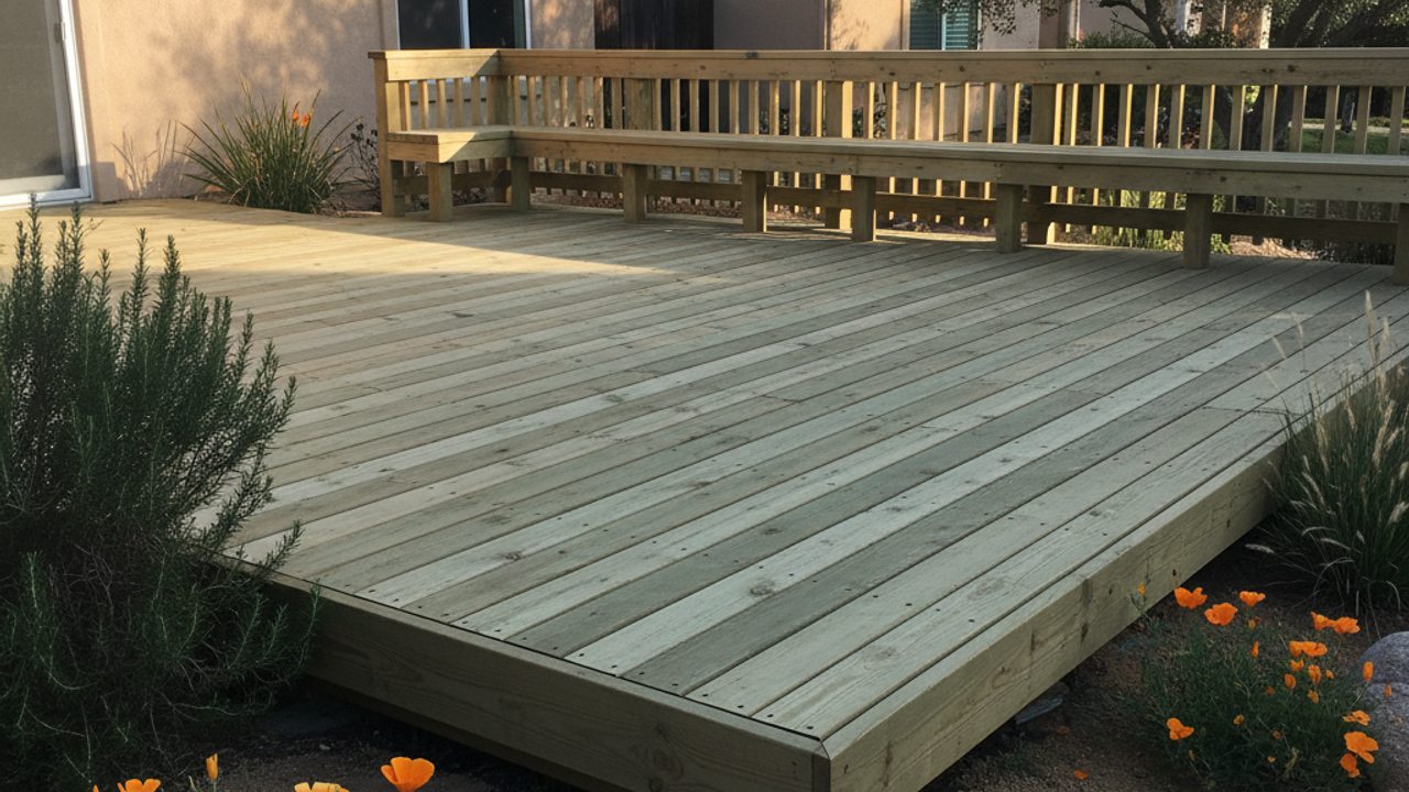 Composite Decking Installation completed by Midway Deck Co in Clovis, CA